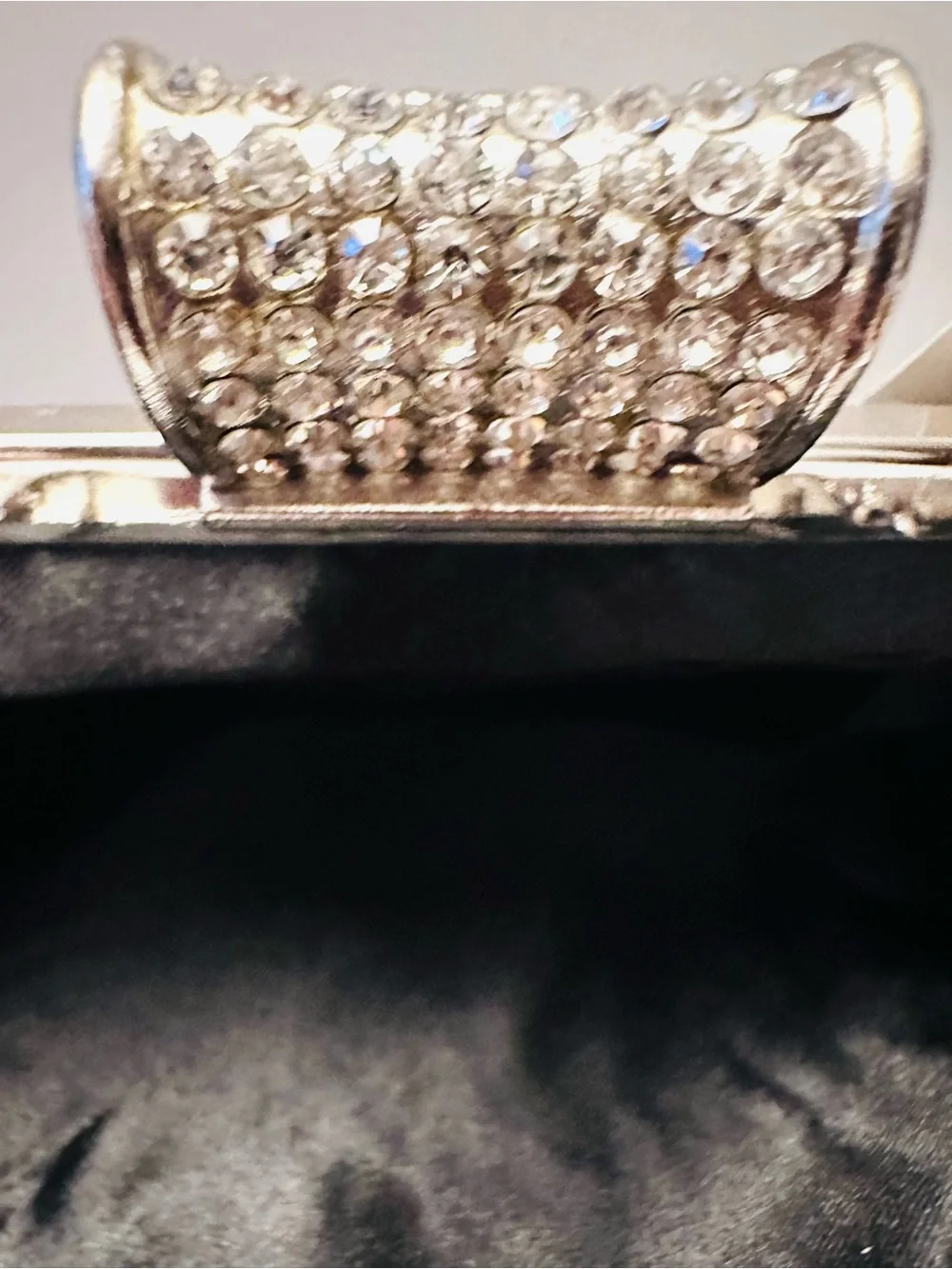 After Dark Black & Rhinestone clutch/Purse/Handbag NWT